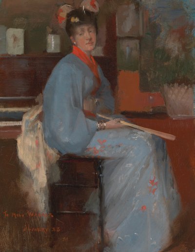 Nő japán ruhában alkotó: Sir John Lavery