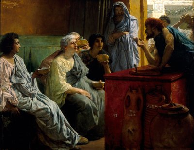 "The Wine Shop", 1869-1874 alkotó: Sir Lawrence Alma Tadema