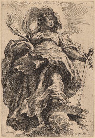 Szent Katalin a felhőkben alkotó: Sir Peter Paul Rubens