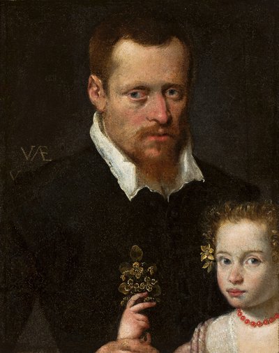 Egy férfi portréja a lányával alkotó: Sofonisba Anguissola