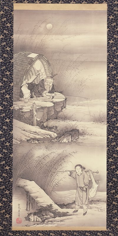 l u shang (Tai nyilvános hálózat) .1775-től (tinta papíron) alkotó: Soga Shohaku