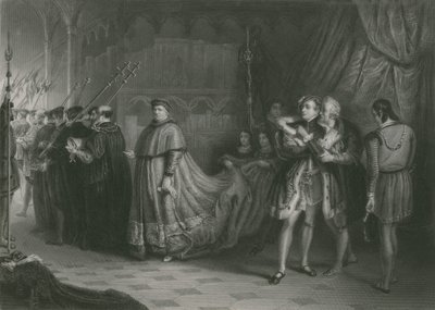 Wolsey és Buckingham vitája, VIII. Henrik király alkotó: Solomon Alexander Hart