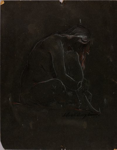 Ülő akt alkotó: Solon H. Borglum