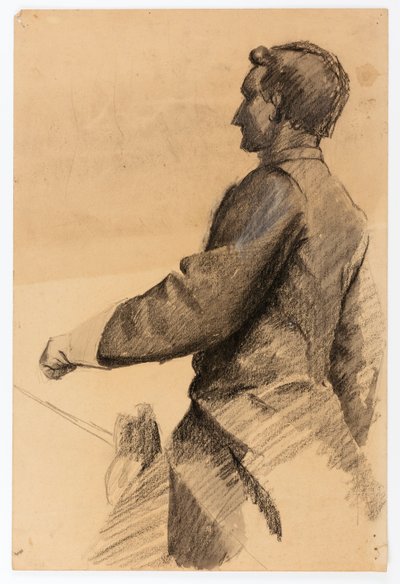 Tanulmány a lovas emlékműhöz (John B. Gordon tábornok) alkotó: Solon H. Borglum