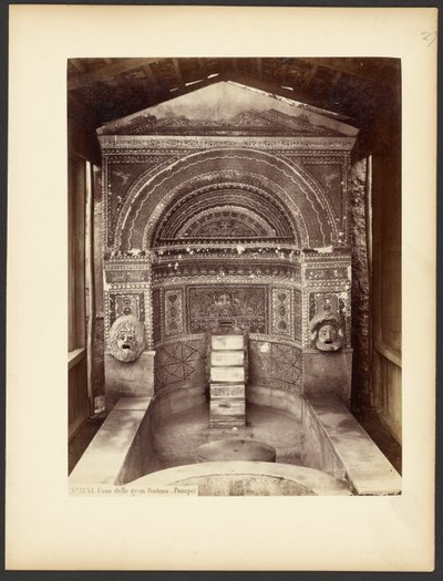 A nagy szökőkút háza. Pompeji. alkotó: Sommer and Behles