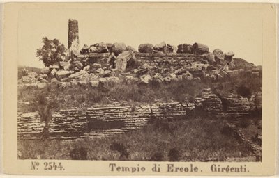 Herkules temploma. Girgenti. alkotó: Sommer and Behles
