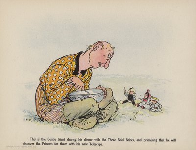 Illusztráció a Három bátor kisbaba további tetteihez (színes litográfia) alkotó: Sophia Rosamond Praeger