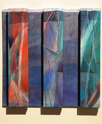 A bölcsek, 2007 (panel, pigment, ezüstözött, textil, márványpor, textúra, gyanta) alkotó: Sophie Hacker