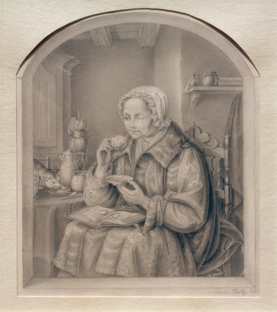 Nő kávét iszik alkotó: Sophie Hartz