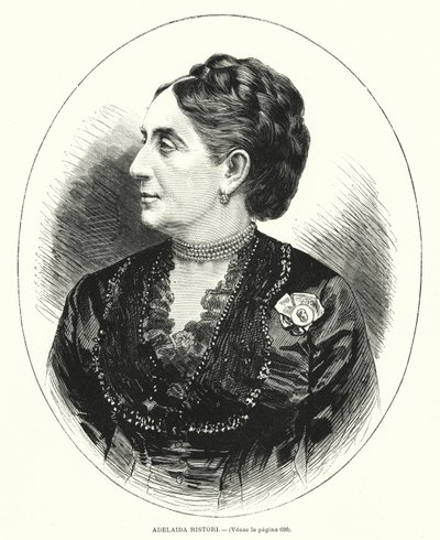 Adelaide Ristori, olasz színésznő (litho) alkotó: Spanish School