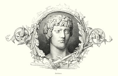 Antinos, Bithnyian görög fiatal és Hadrianus római császár kedvence (litho) alkotó: Spanish School