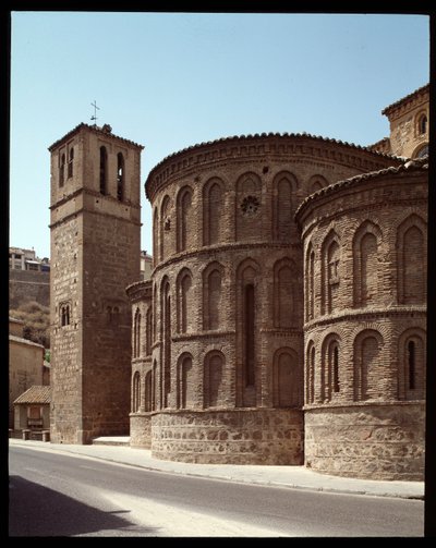 Art mudejar: kilátás a Santiago de Arrabal templom apszisára, 13. századi Toledo, Spanyolország alkotó: Spanish School
