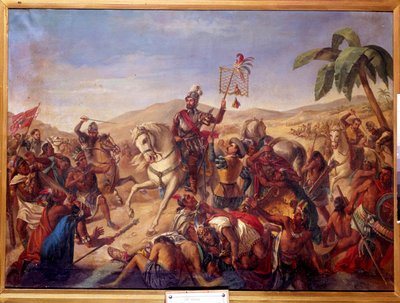 Az otumbai csata július 7-én alkotó: Spanish School