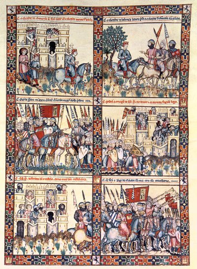 Cantiga 187, a Szűzanya csodáit elbeszélő 420 zenei kompozíció egyike, galíciai X. Alfonso „a Bölcs” számára (1221-84) íródott (vellum) alkotó: Spanish School