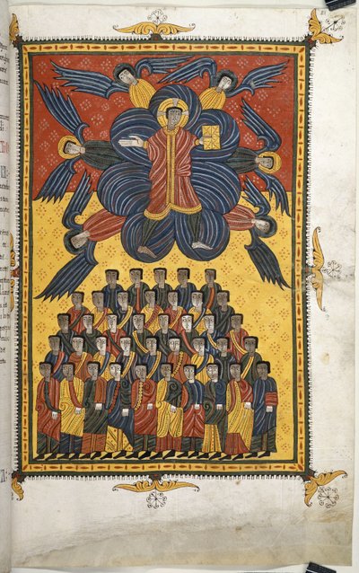Krisztus megjelenik a felhőkben alkotó: Spanish School