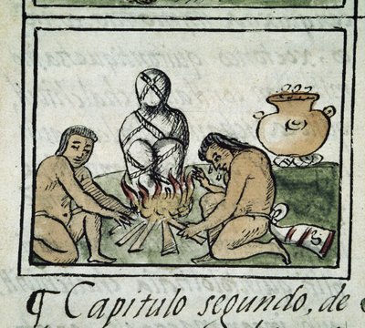 Mexikó meghódításának kódexe: egy test mumifikálása alkotó: Spanish School