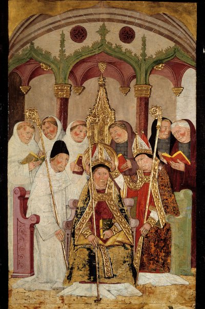 Este felszentelése Festmény fára a Spanyol Iskolából. 15. századi Bayonne, Bonnat Múzeum alkotó: Spanish School