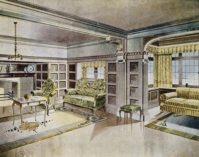 Ülőszobák tervezése, 1900 körül, Spanyolország, XX. század alkotó: Spanish School