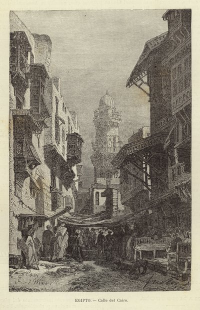 Egyiptom – Utca Kairóban alkotó: Spanish School