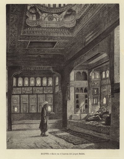 Egyiptom – Szadat sejk háremje alkotó: Spanish School