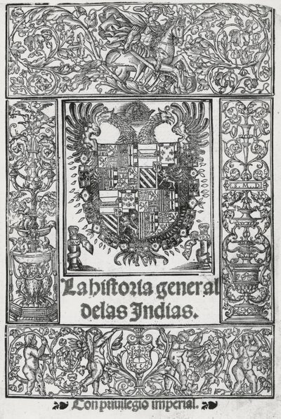 Előlap az Indiák általános történetéből alkotó: Spanish School