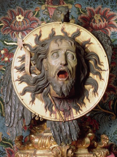 Keresztelő János feje (polikróm fa) alkotó: Spanish School
