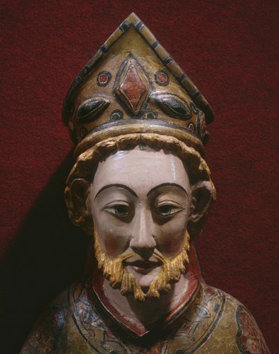 Szent Péter feje, 13. század vége – 14. század eleje (festett és aranyozott fa) alkotó: Spanish School