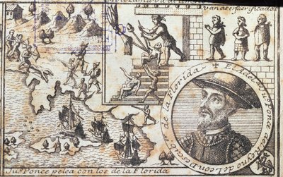 Juan Ponce Florida bennszülötteivel küzd alkotó: Spanish School