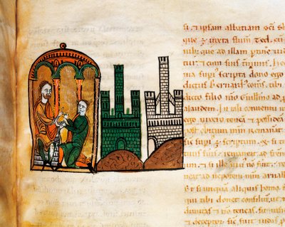 II. Alfonz aragóniai király udvarmestert fogad a „Liber Feudorum Maior” kéziratból alkotó: Spanish School
