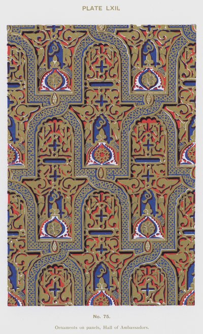 Díszek paneleken, Nagykövetek csarnoka (színes litó) alkotó: Spanish School