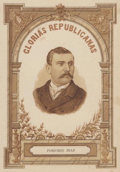 Porfirio Diaz, mexikói katona és politikus (litho) alkotó: Spanish School
