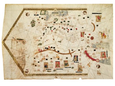 Gabriel de Vallseca portolai diagramja alkotó: Spanish School