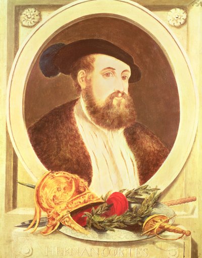 Hernan Cortes (1485-1547) portréja alkotó: Spanish School