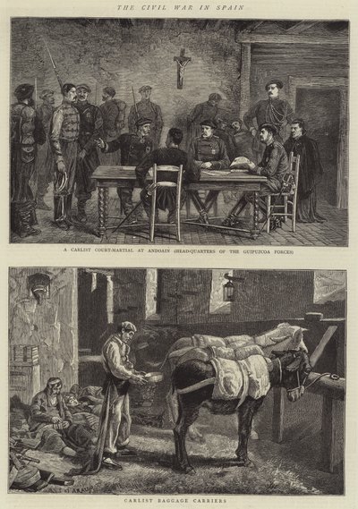 A polgárháború Spanyolországban (metszet) alkotó: Spanish School