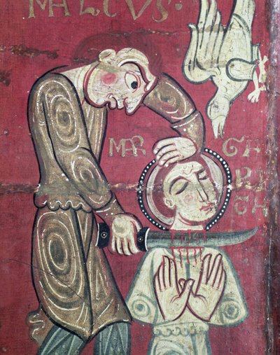 Antiochiai Szent Margit mártíromsága, részlet a Santa Margarida de Vilaseca kolostor oltár homlokzatáról (tempera tölgyfa táblán) alkotó: Spanish School
