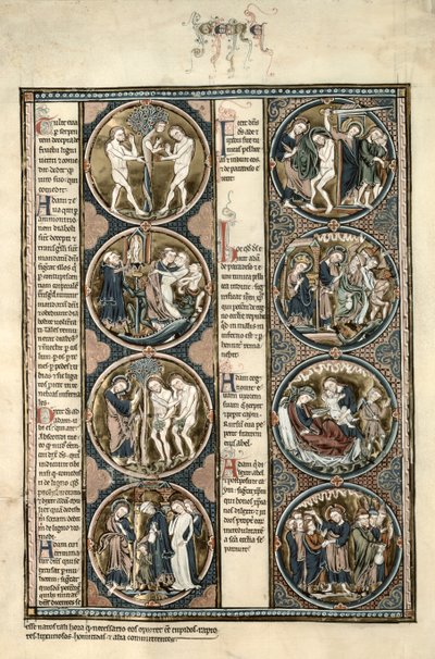 The Toledo Bible Moralisee f.7v alkotó: Spanish School