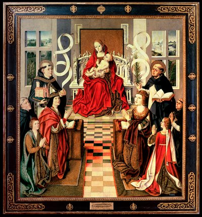 A Katolikus Királyok Szűza, 1490 körül (olaj, tábla) (a részletekért lásd: 161527 és 3947) alkotó: Spanish School