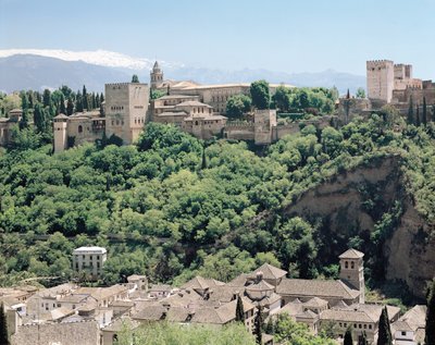 Kilátás az Alhambra palotára észak-kelet felől, XIV-XVI. század alkotó: Spanish School