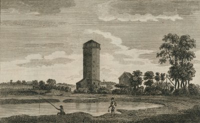 Egy ősi víztorony Hampshire-ben, 1786 alkotó: Sparrow