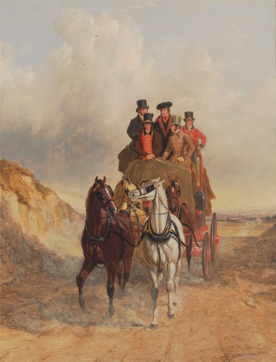 A királyi postakocsi az úton alkotó: John Frederick Herring Senior