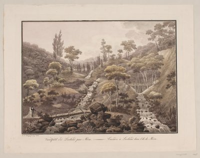 Vízesés Liselundnál a Møn-en alkotó: Søren L. Lange