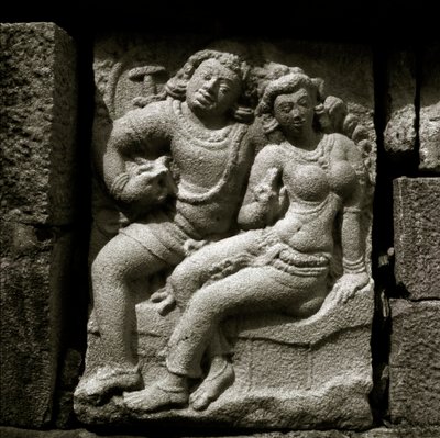 Isurumuniya szerelmesei, 6. század, Gupta stílusú faragás alkotó: Sri Lankan School