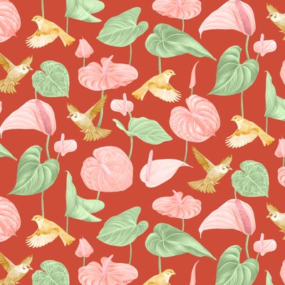 Anthurium minta, 2021 (grafitceruza és digitális) alkotó: Stacy Hsu