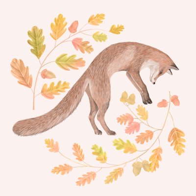 Jumping Fox, 2021 (grafitceruza és digitális) alkotó: Stacy Hsu