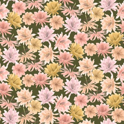 Mojave Desert Blooms minta, 2021 (grafitceruza és digitális) alkotó: Stacy Hsu