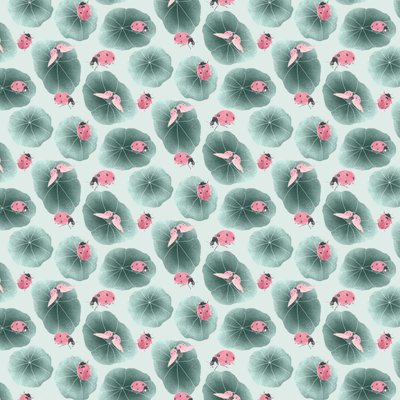 Nasturtium koordináta minta színe 1, 2020 (grafitceruza és digitális) alkotó: Stacy Hsu