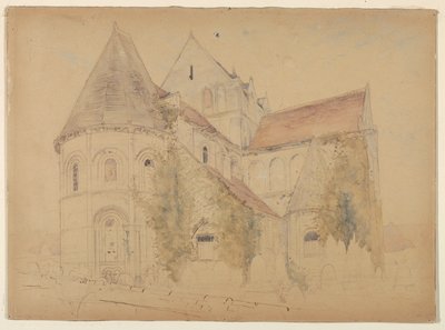 Vázlat a Szent Miklós-templomról, Caen, Franciaország alkotó: Stanford White
