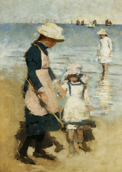 Children on the Beach, 1891 körül (olaj, vászon) alkotó: Stanhope Alexander Forbes
