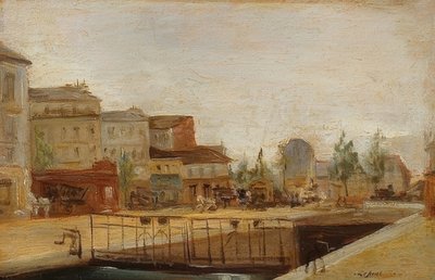 A párizsi Saint-Martin csatorna zárral alkotó: Stanislas Lepine