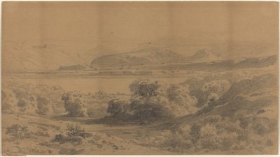 Panoráma a hegyi tavon alkotó: Stanislaus Graf von Kalckreuth